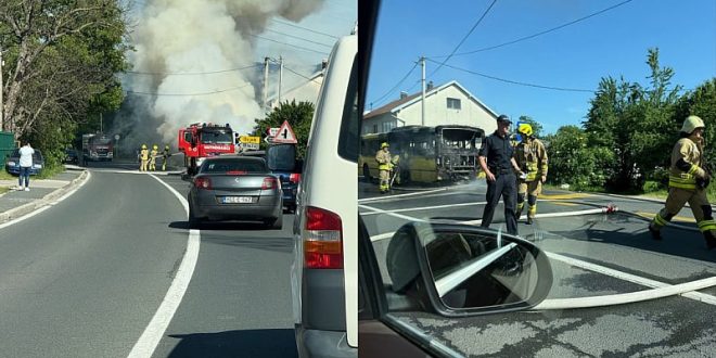 Zapalio se GRAS-ov autobus kod Ilidže: Vatrogasci još gase požar, nema povrijeđenih