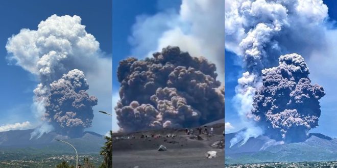 Erupcija vulkana Etna izazvala urušavanje kratera i spektakularan oblak pepela na Siciliji