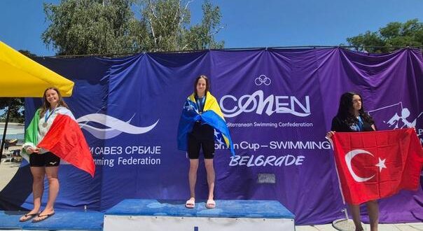 HIMNA BIH U BEOGRADU: Zerina Vrabac osvojila zlato na Mediteranskom prvenstvu u plivanju