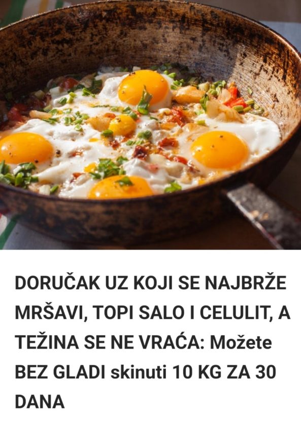 Nema gladi, a kilogrami nestaju – Evo šta trebate jesti svako jutro i mršavićete dok sedite