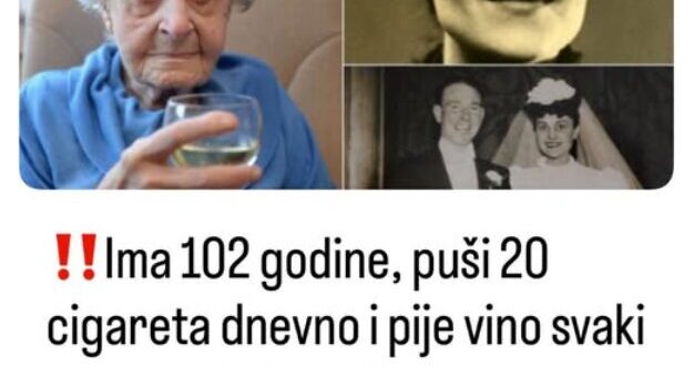 Ima 102 godine, puši 20 cigareta dnevno i pije vino svaki dan! Ona kaže da je fora dugovječnosti u ovoj voćki!