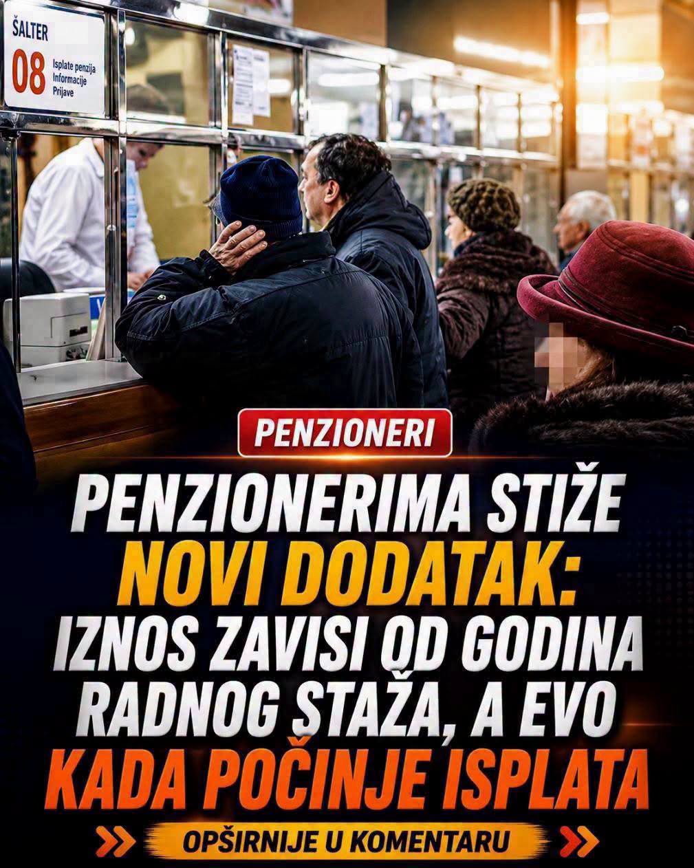 Penzionerima stiže novi d0datak: Iznos zavisi 0d godina radnog staža, a evo kada počinje isplata