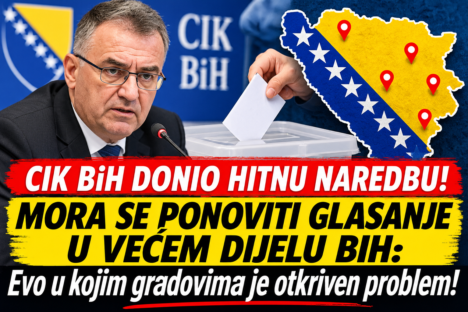 CIK BiH naredio ponovno brojanje glasova s jednog biračkog mjesta u Bijeljini