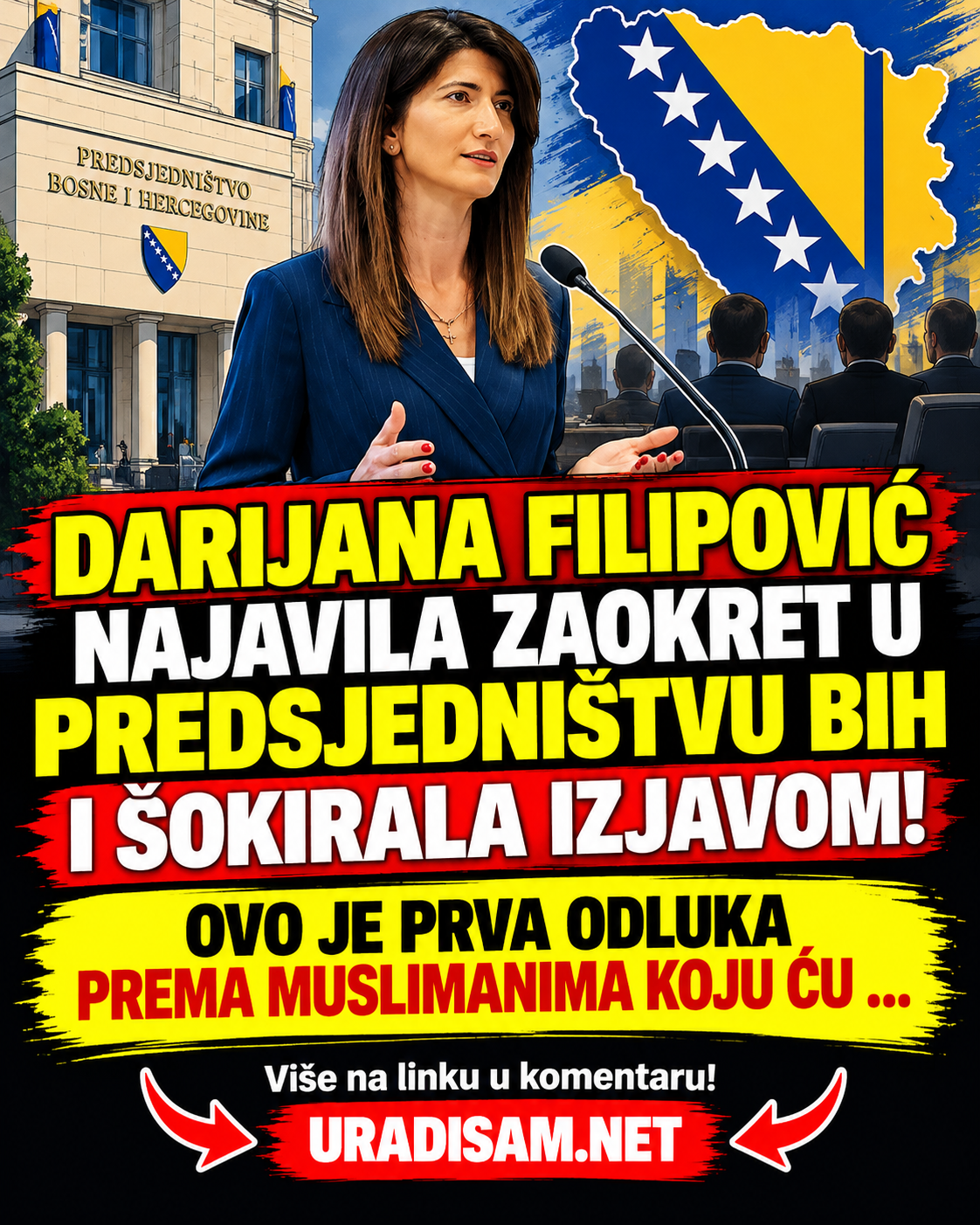 Darijana Filipović najavila manje blokada i više dijaloga u Predsjedništvu BiH